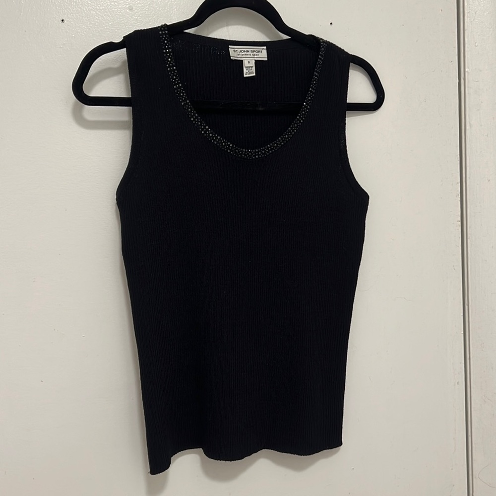 ST.JOHN SPORT By Marie Gray Black Wool Tank Size Small